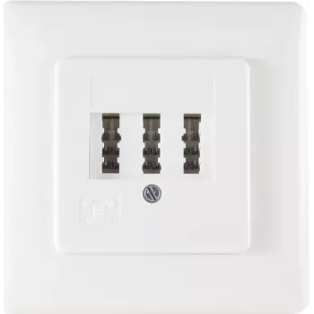Telephone Socket ShiverPeaks 74041-W TAE NFN with Metal Frame