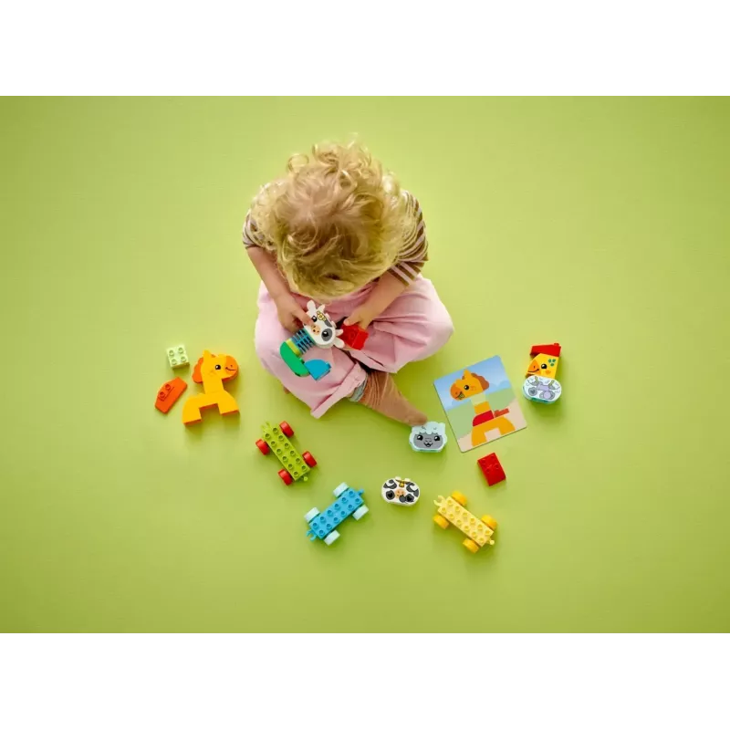 Construction toy LEGO DUPLO Animal Train 10412 — 19 pieces, for ages 1.5+, 170×60×430 mm