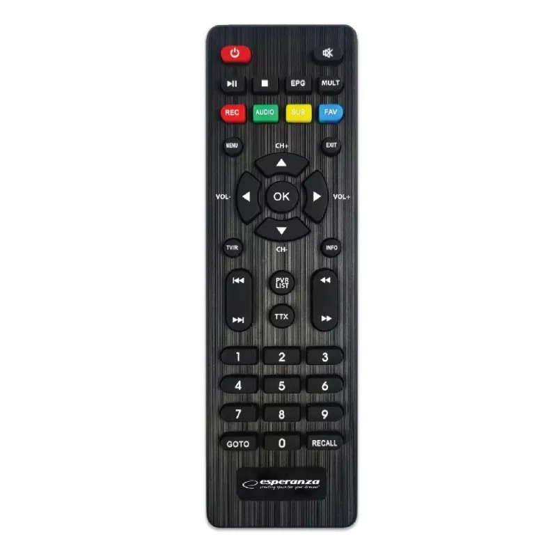 Set-top box ESPERANZA EV106R cable tuner DVB-T2 / HEVC H.265, HDMI, USB, PVR, Dolby Digital, 174–790 MHz, black