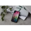 Smartphone case iKins for iPhone XR — water flower design, black