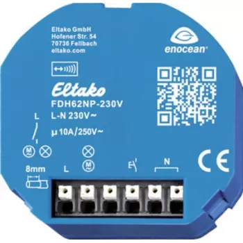 Eltako Funk Schaltaktor FDH62NP-230V+FTKB-rw — wireless switching actuator, 230 V