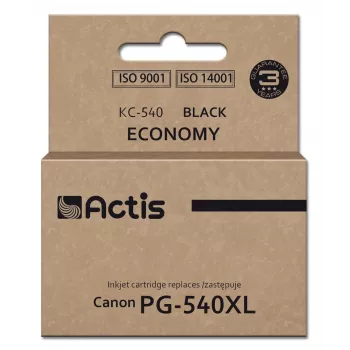 Ink cartridge ACTIS KC-540 Black — compatible replacement for Canon PG-540XL, dye-based ink 22 ml, single pack