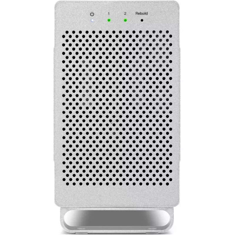 HDD enclosure OWC Mercury Elite Pro Dual White for 2× 3.5 inch SATA drives, RAID 0/1/SPAN, USB Type‑B
