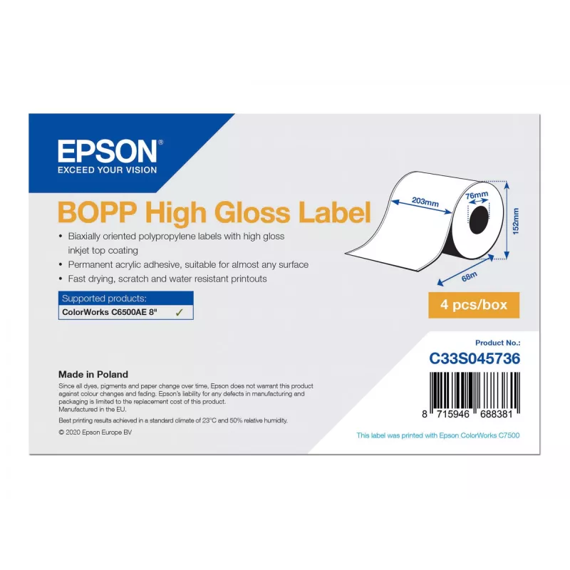 Epson C33S045736 printer label