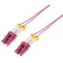 Fibre optic slim patch cable - OM4 - LC-LC duplex - erica violet - 2 m