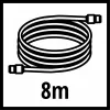 Coiled Hose 4139420, Compressed Air Hose Red, 8 Meter