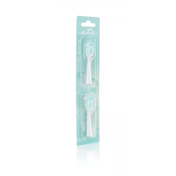 Toothbrush head ETA ETA070990200, 2 pcs, medium bristles, turquoise/white