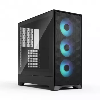 Fractal Design Pop 2 Air Black Solid mid-tower PC case — ATX support, 3x 120 mm front fans, 2.5/3.5 inch drive bays, 215×481×462 mm