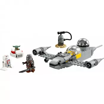 LEGO Star Wars set 75410 N-1 Starfighter model with 92 pieces, minifigures Mando and Grogu