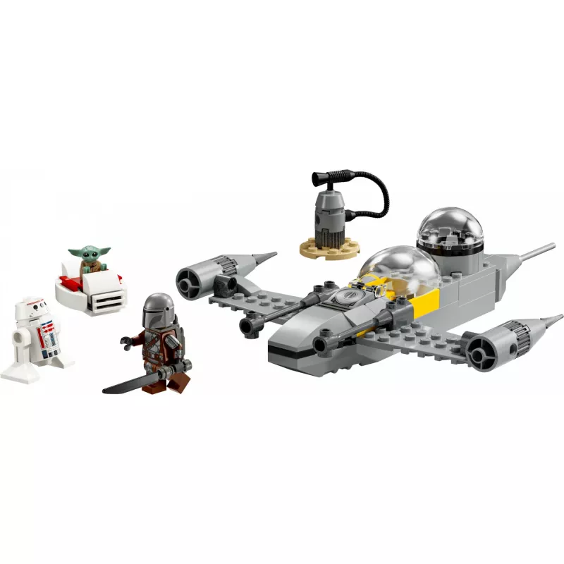 LEGO Star Wars set 75410 N-1 Starfighter model with 92 pieces, minifigures Mando and Grogu