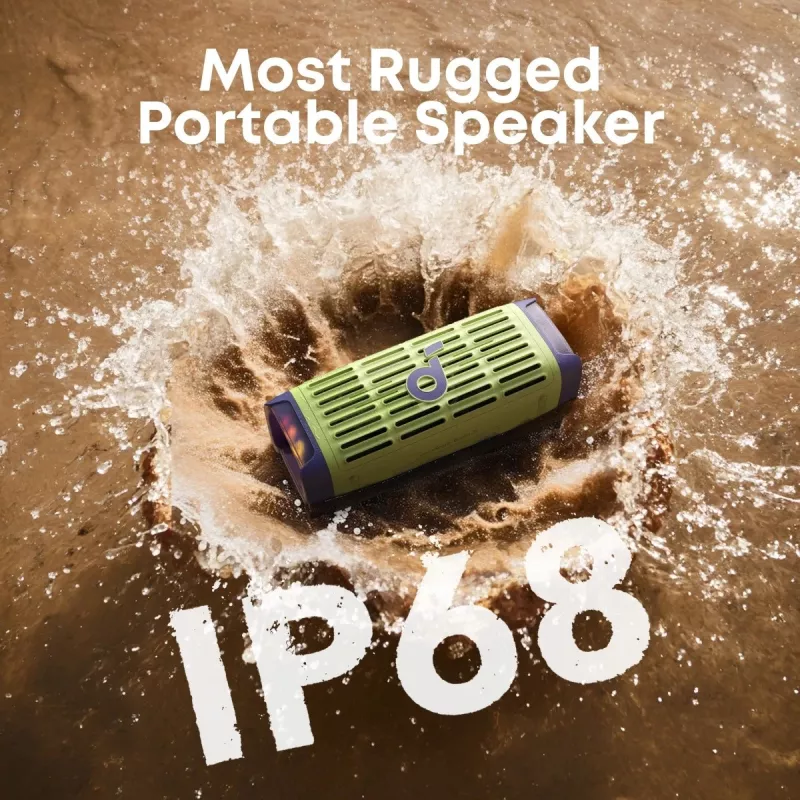 Portable speaker Anker Soundcore Boom 3i — 50W, Bluetooth, waterproof, green