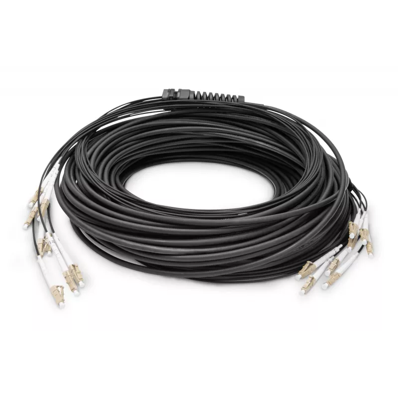 Digitus Pre-assembled Fiberglass Universal Breakout Cable Multi Mode OM4 8 Fibers LC/UPC 50m