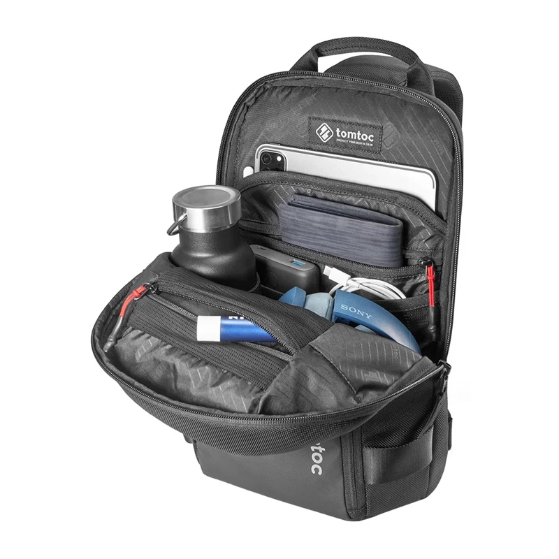 Crossbody bag Tomtoc Navigator-T24 S — black, compact everyday carry