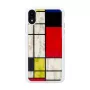 Smartphone case iKins for iPhone XR Mondrian White — protective hard back cover