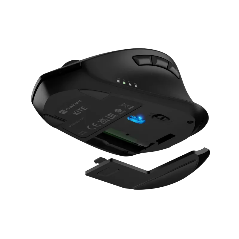 Wireless mouse NATEC KITE NMY-2347, up to 4000 DPI, silent clicks, tilt scroll wheel, black
