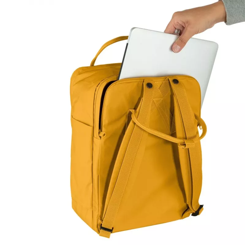 Backpack Fjällräven Kanken Laptop 13 inch — Casual city backpack, Yellow, 250×160×350 mm, Polyamide/PP/Vinyl