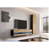 Cama full cabinet VIGO '180' 180/40/30 black/wotan oak