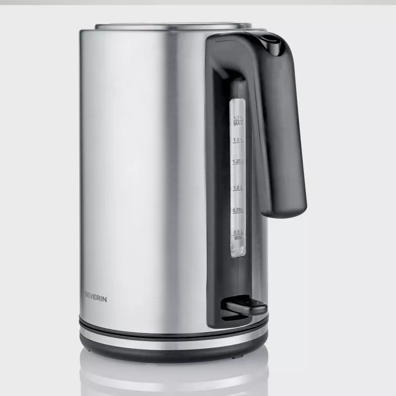 Electric kettle SEVERIN WK 3449 — 1.7 L, 2400 W, stainless steel/plastic, black-silver