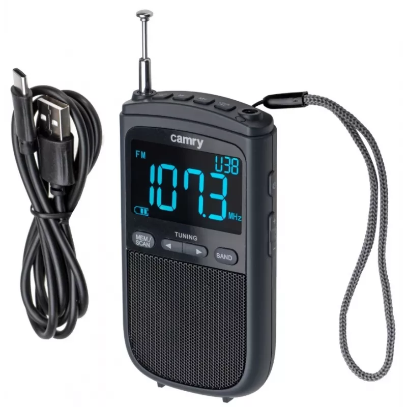 Camry | Portable mini radio | CR 1905 | Alarm function | Black