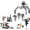 LEGO Star Wars Clone Trooper & Battle Droid Battle Pack Building Toys for Kids with Speeder Bike Vehicle 4 Minifigures and 5 Figures Gifts for Boys