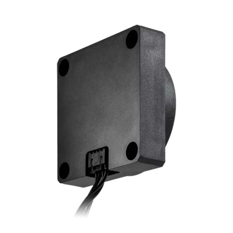 Pump BitsPower K1M — compact black water-cooling pump, 8–16V, 0.7A, 8.4W, 62×62×28.1 mm