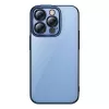 Protective case Baseus for iPhone 14 Pro — transparent glitter blue