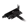 Akasa Low Profile PCI Bracket Adapter USB 3.1 Type C - black - Adapter - Digital/Data