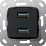 GIRA Insert USB 568410 3.0A 2-way Kup black m (568410)