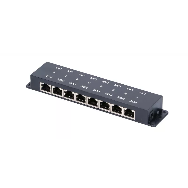 Extralink 8-Port PoE Injector, 8x 100Mb/s RJ45