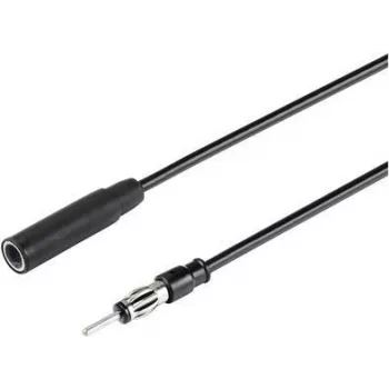Renkforce 1 m Car Antenna Extension Cable jack 3.5 mm Plug Black RF-5087926 (RF-5087926)