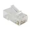 RJ-45 wire connector Alantec WT118, RJ45 male straight, Cat5e, U/UTP (UTP), translucent white, pack of 100