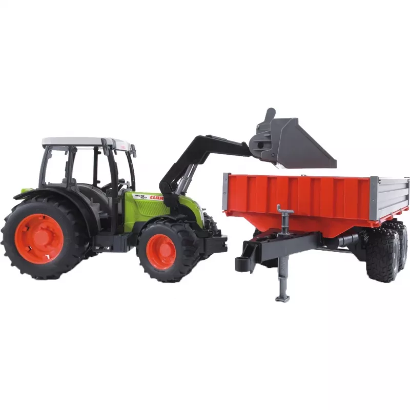 Toy Tractor Bruder Claas Nectis 267 F with Tipping Trailer