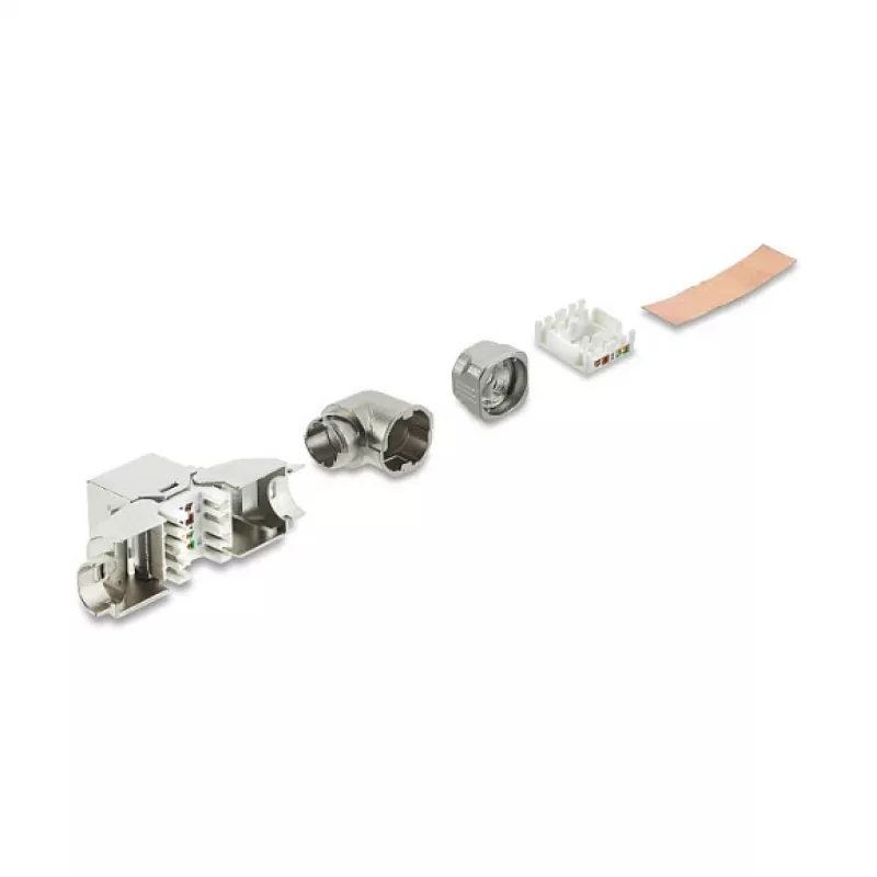 Keystone RJ45 Module DELOCK 90374 Cat.6A 90° Tool-free