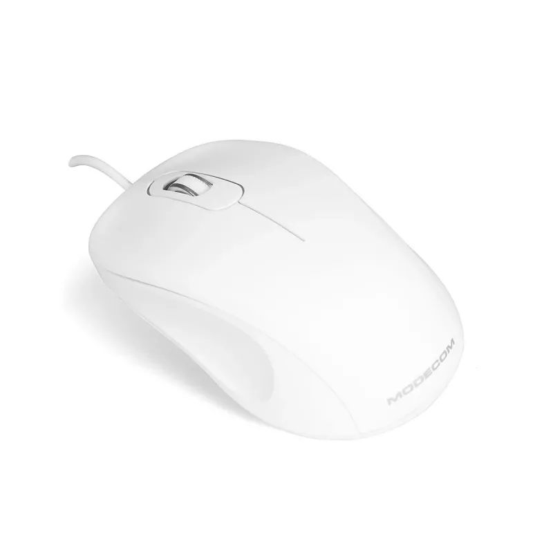 MODECOM M10 M-MC-0M10-200 Mouse (optisch, 1000 DPI, Weie Colour) (M-MC-0M10-200)