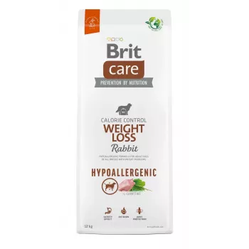 Dry Dog Food Brit Care Hypoallergenic Weight Loss Rabbit & Rice 12 kg, Adult, All Breeds, Protein 27%, Fat 9%