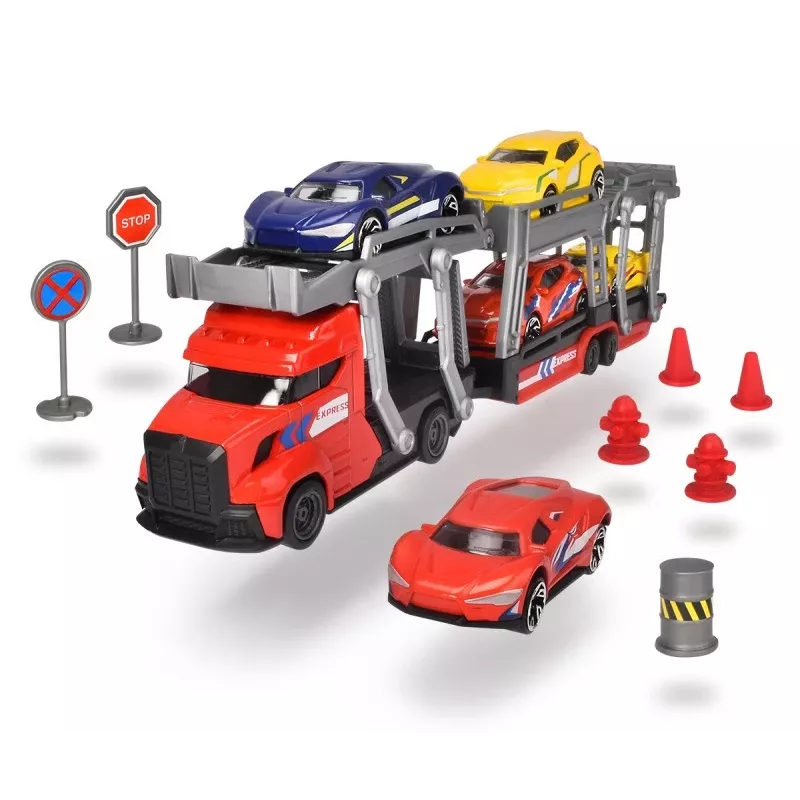 Mechanical toy set Dickie City Set 203745012 with vehicles and accessories