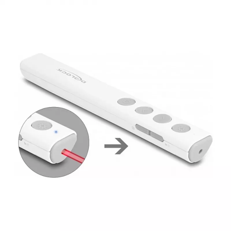 DeLOCK USB Laser Presenter white Wireless USB RF Nano Receiver