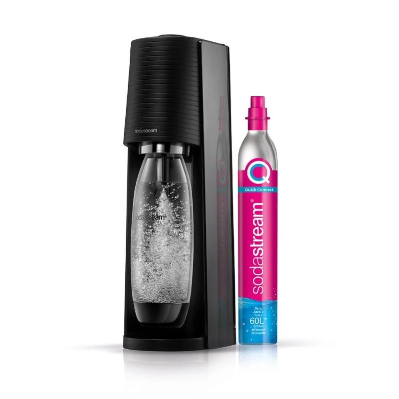 SodaStream Terra Megapack Black Carbonator 1L Bottle 60L Charger