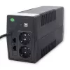 Qoltec Monolith UPS Double-conversion Online 0.65 kVA 360 W 2 AC outlets