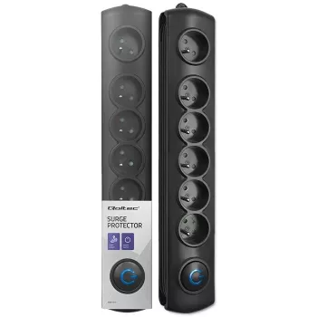 Surge Protector Qoltec 50112 Black 6 AC outlets 230V 3m