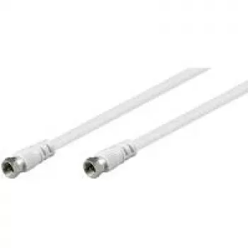 Wentronic Goobay SAT Connection Cable, White, 10 m - F-Plug F-Plug (27202)