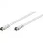 Wentronic Goobay SAT Connection Cable, White, 10 m - F-Plug F-Plug (27202)