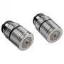 Water outlet G1/4 inch male - BitsPower Touchaqua, 2-piece pack, silver