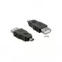 Cable gender changer DeLOCK 65399 mini USB A to USB A Black