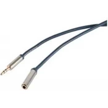 shiverpeaks sp-PROFESSIONAL Audio-Cable 5 m 3.5mm Blue - Chrom (SP30808-SLIM)