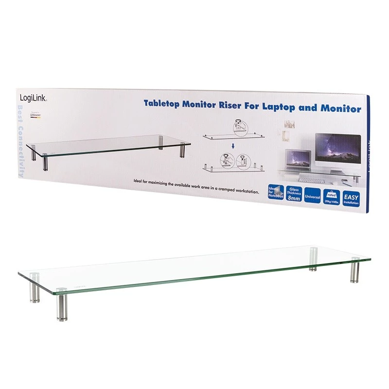 Monitor riser glass top 1000mm long