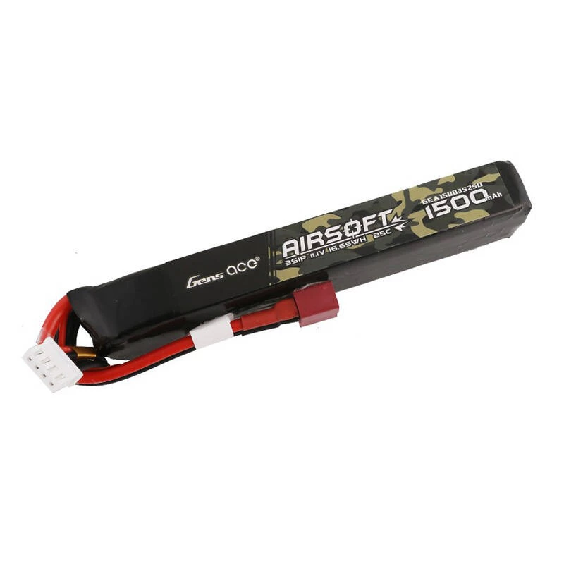 Lithium-Polymer (LiPo) Battery Gens Ace GEA15003S25D 1500mAh 3S 11.1V 25C