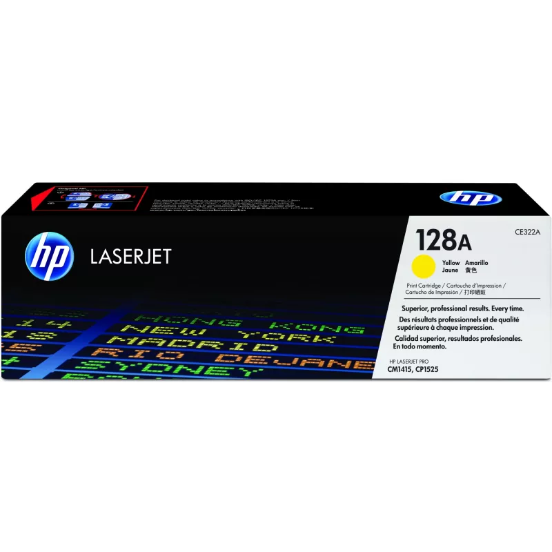 HP 128A Yellow Original LaserJet Toner Cartridge, 1300 pages, Yellow, 1 pc(s)