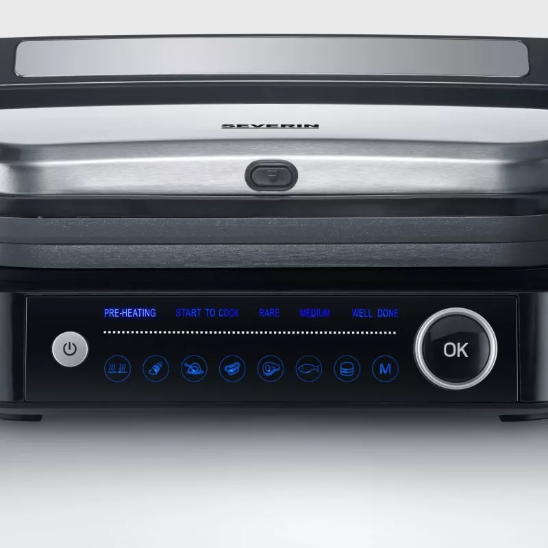 Contact Grill SEVINI Pro, KG 2395 (Silver/black, 1.800 Watt)