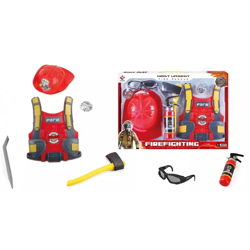 Role-play firefighter kit Ascato 111452 with realistic accessories and durable materials
